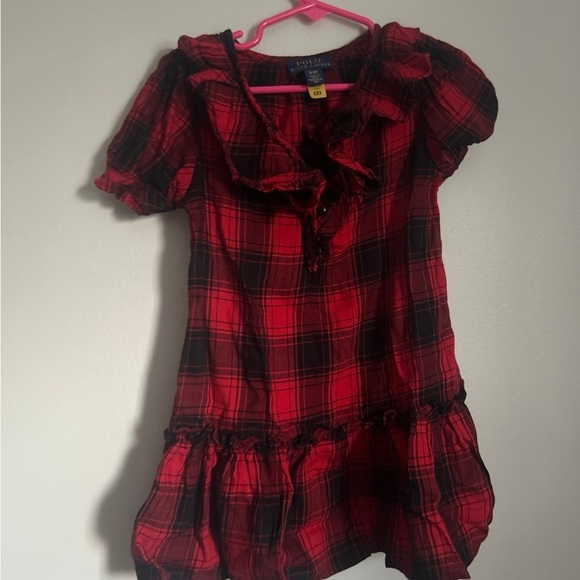 Toddler Girls Ralph Lauren Red and Black Plaid Dress size 3T - Picture 1 of 7
